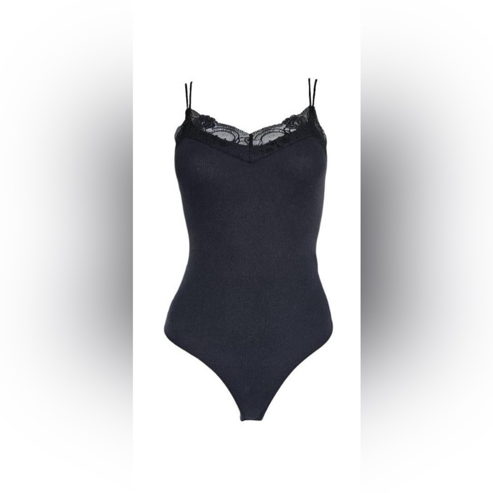 Black lace body suit